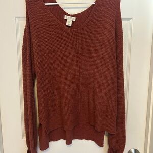 Ruby Moon Brick V-Neck Sweater